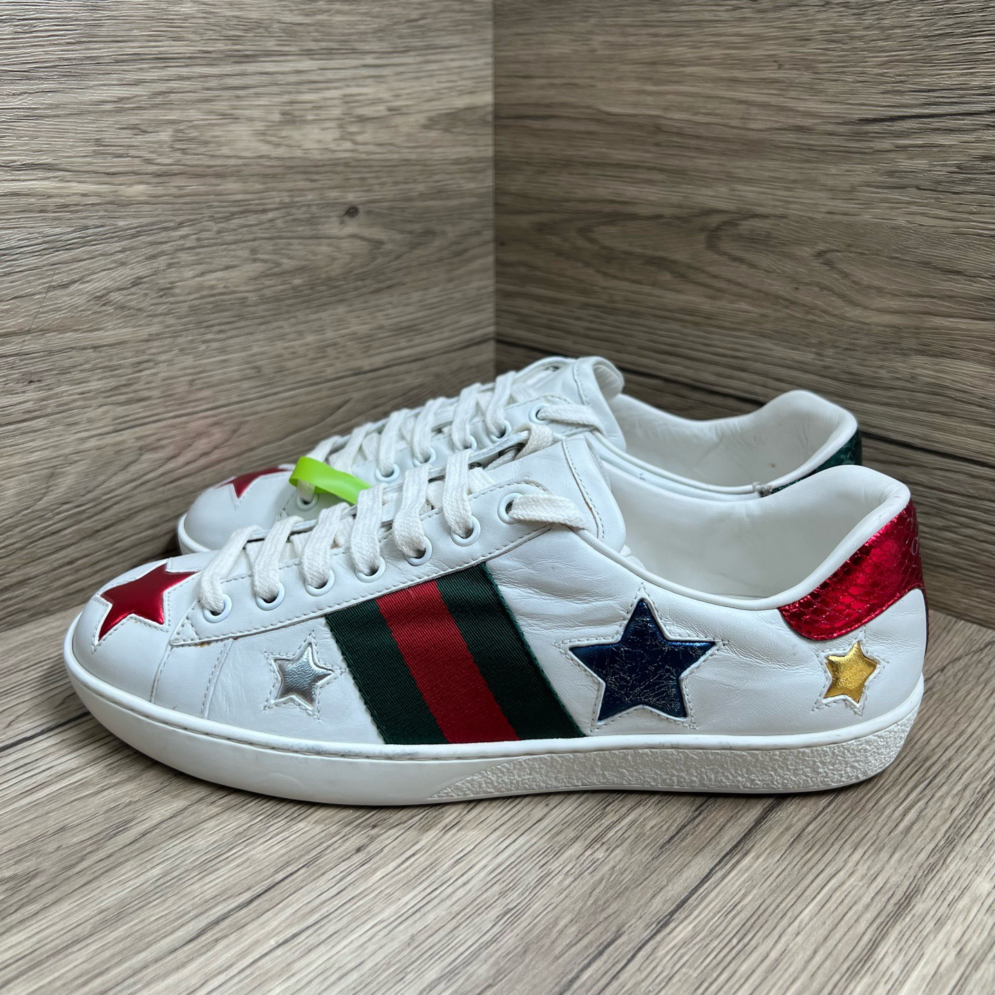 95新 GUCCI/古驰 ACE 星星小白鞋 39.5码/98新