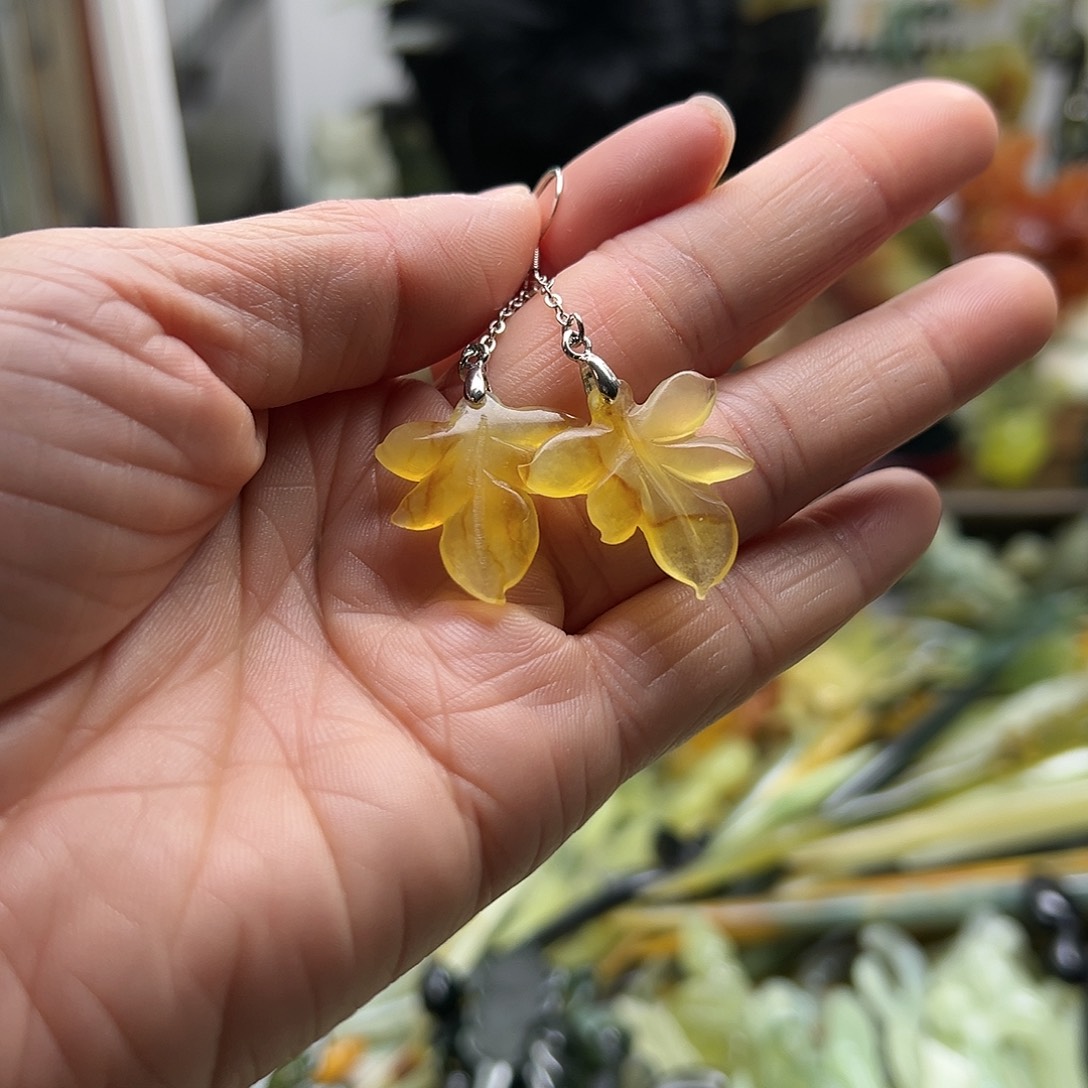 蛇纹石玉发饰合金