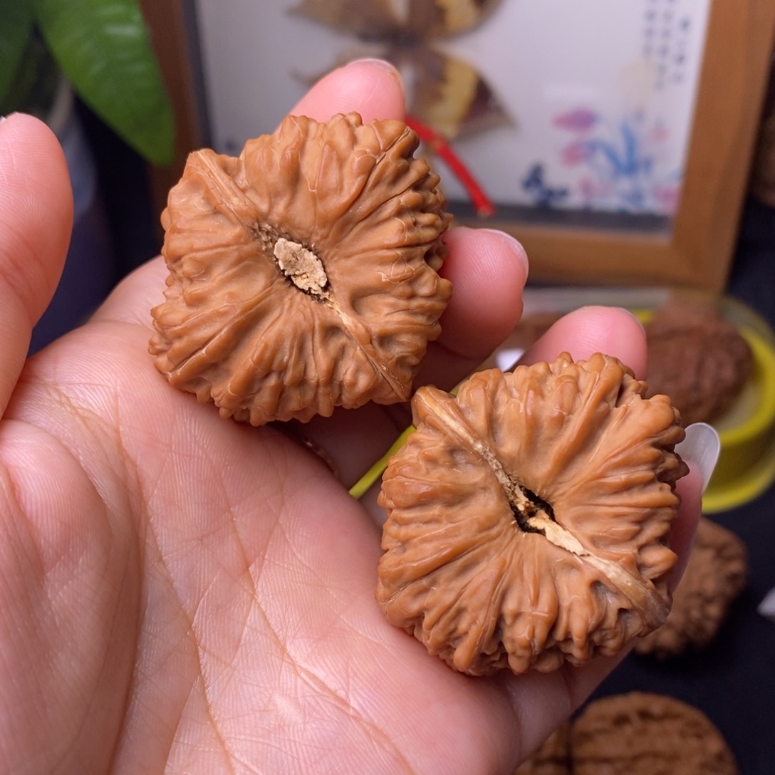 文玩核桃把件40平谷凹底