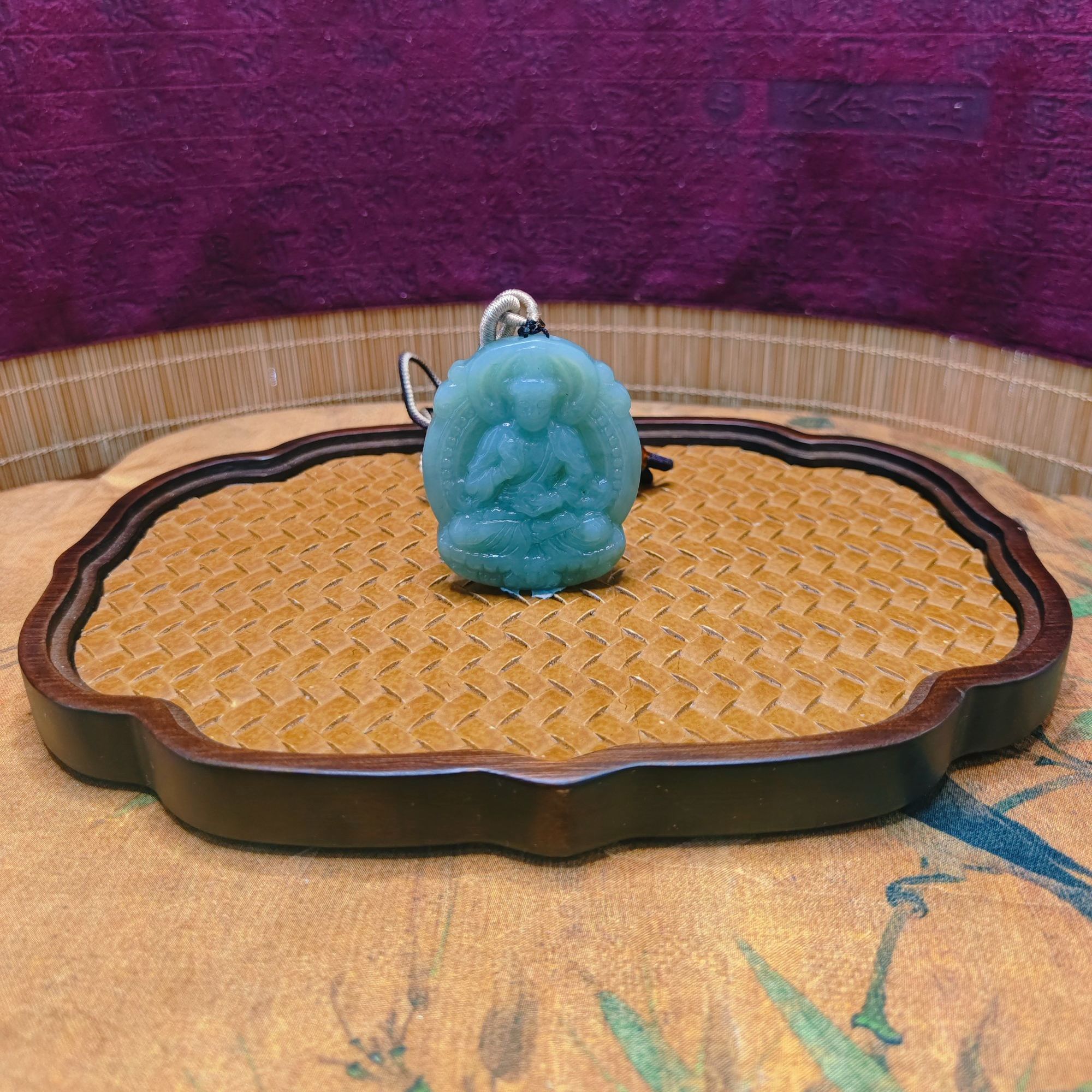 U和田玉观音吊坠0639