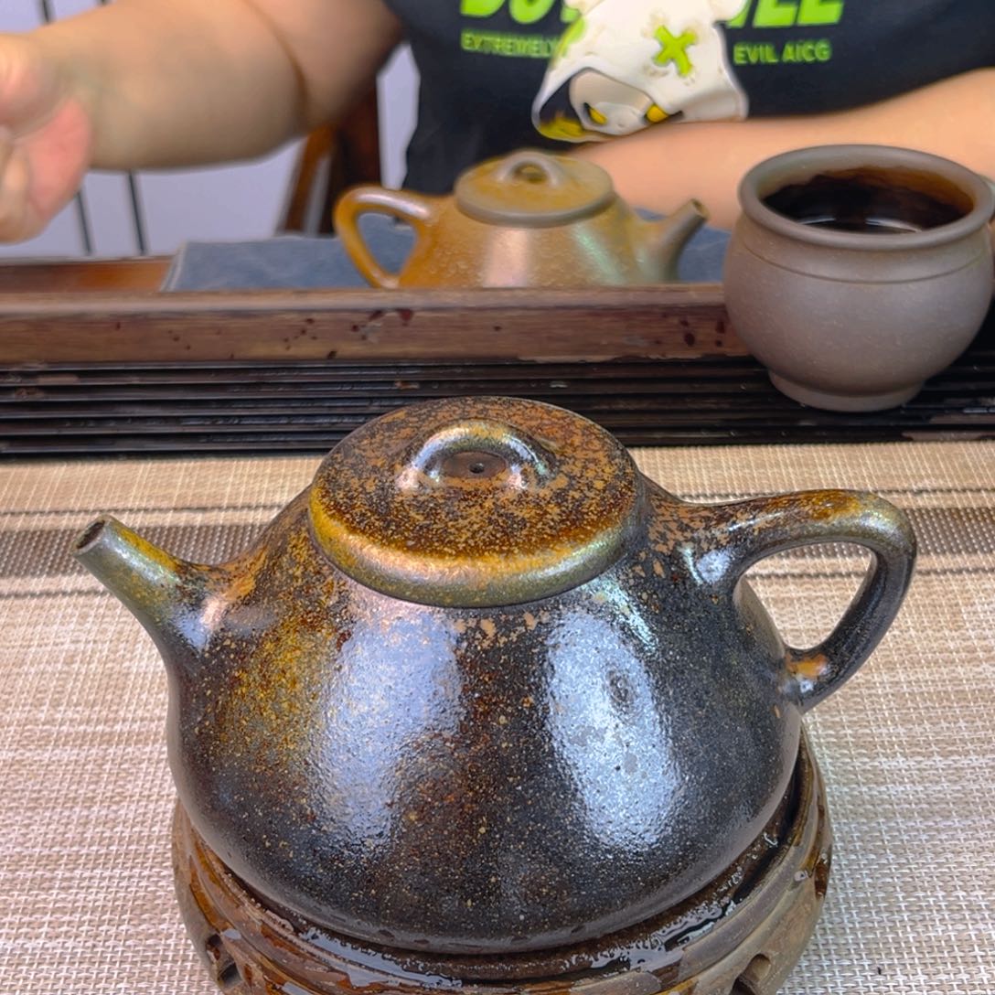 茶壶紫砂宜兴紫砂底槽清柴烧420cc