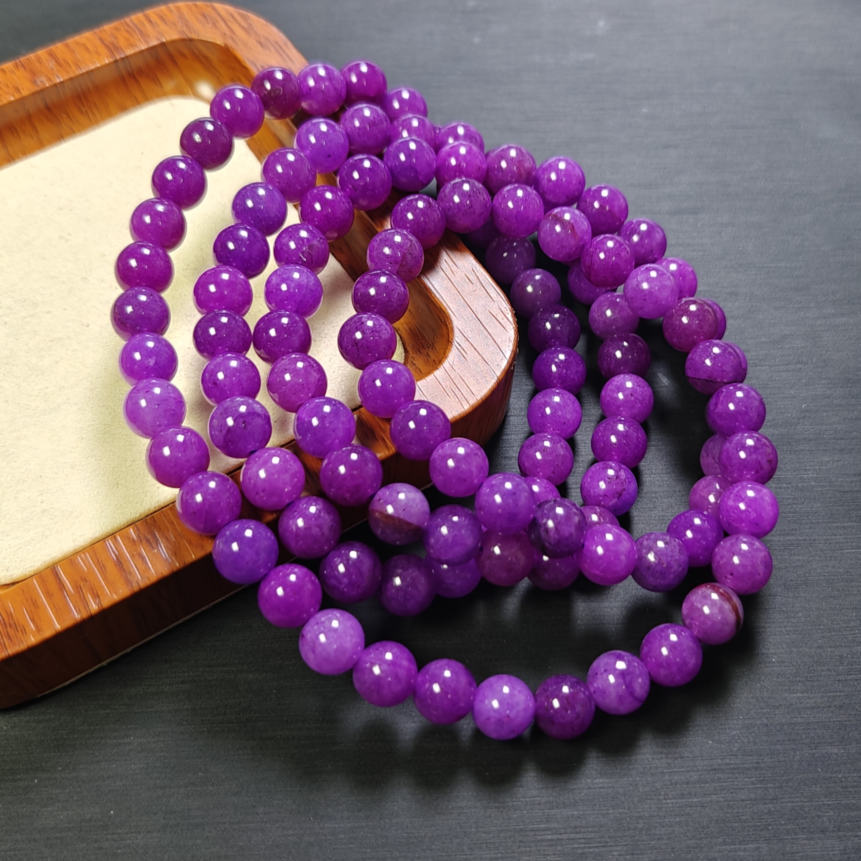[阿焕甄选]紫俱来妖孽紫8m108佛珠-065-