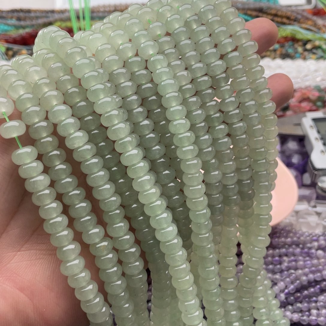 玛瑙/玉髓未镶嵌珠宝半成品一条装卡8mm东临玉算盘珠