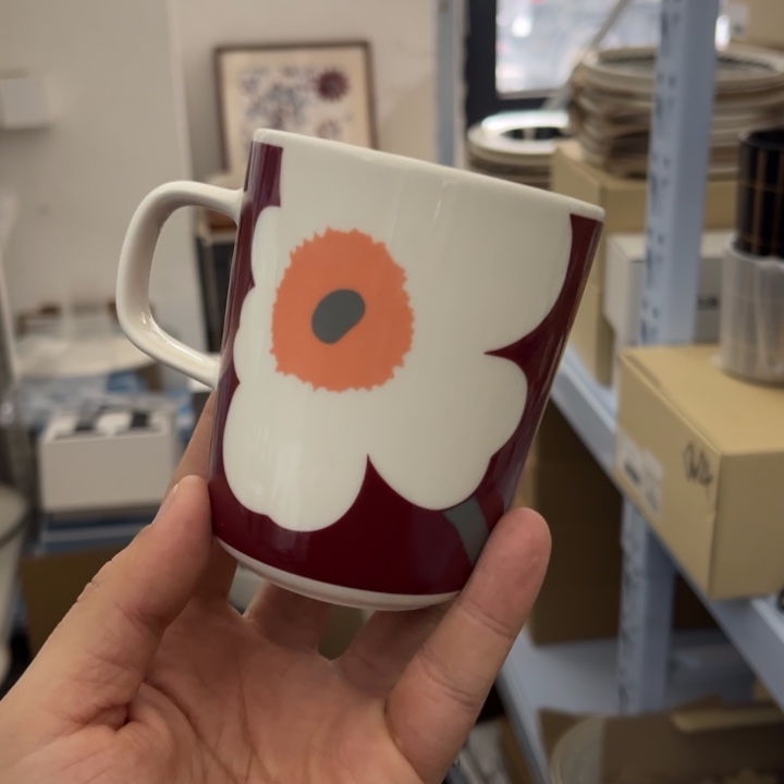 marimekko60周年红底白花250ml马克