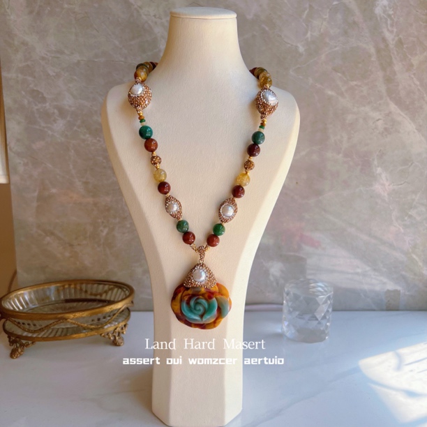 铜合金项链 多彩弗洛系列 满镶洛可搭配2185手工气质复古时尚彩色