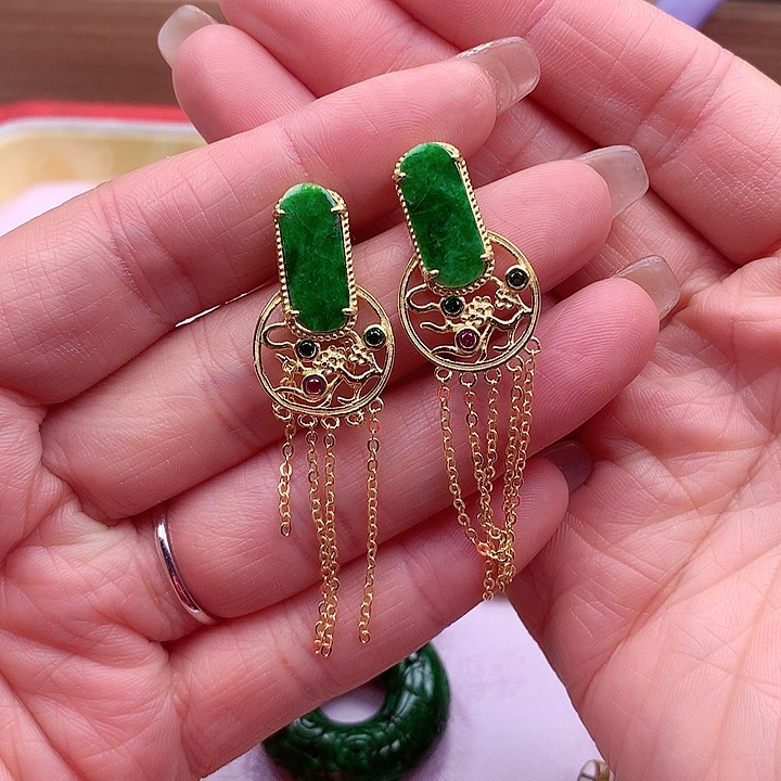 翡翠颈饰银S925镶嵌翡翠