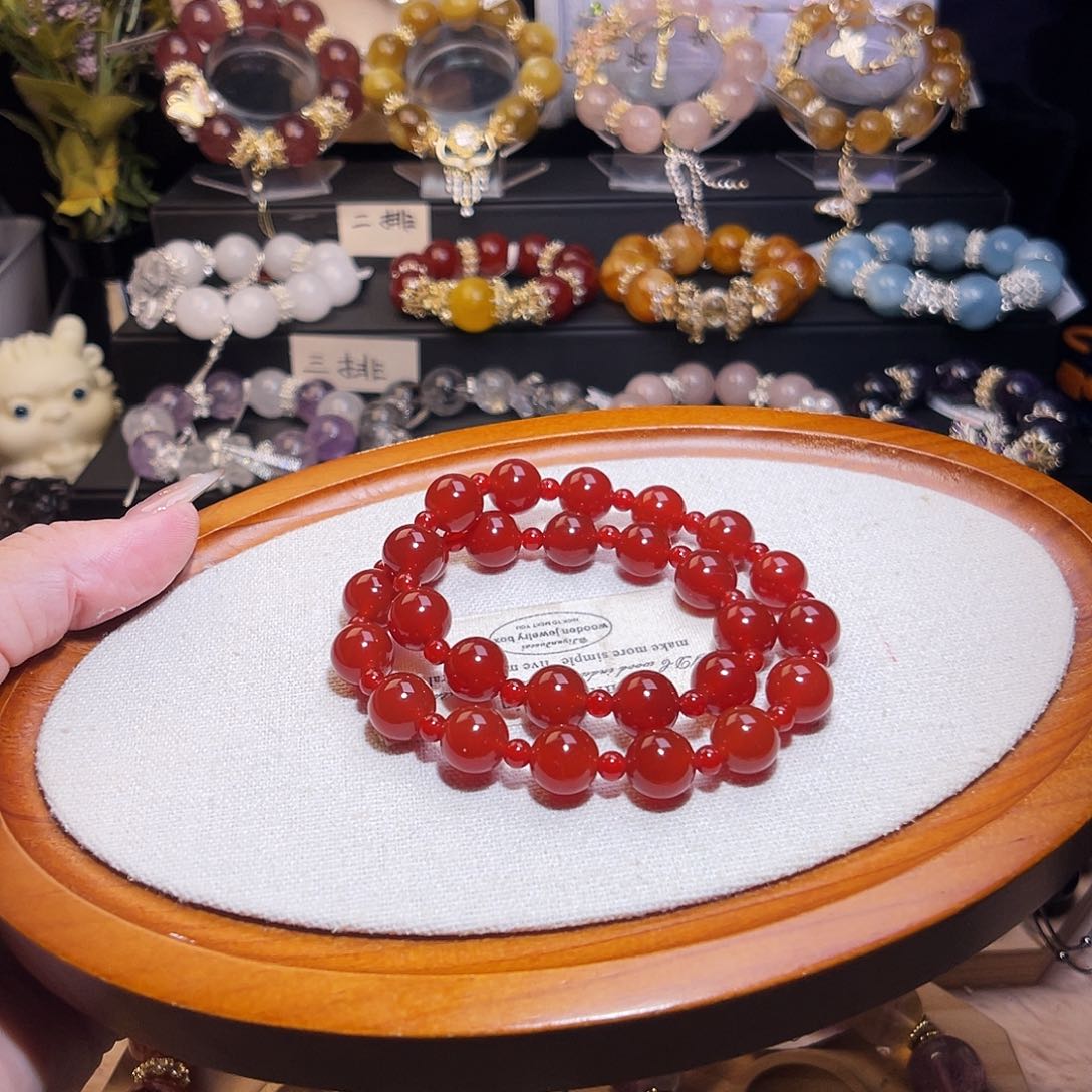 未镶嵌手链水晶红玛瑙