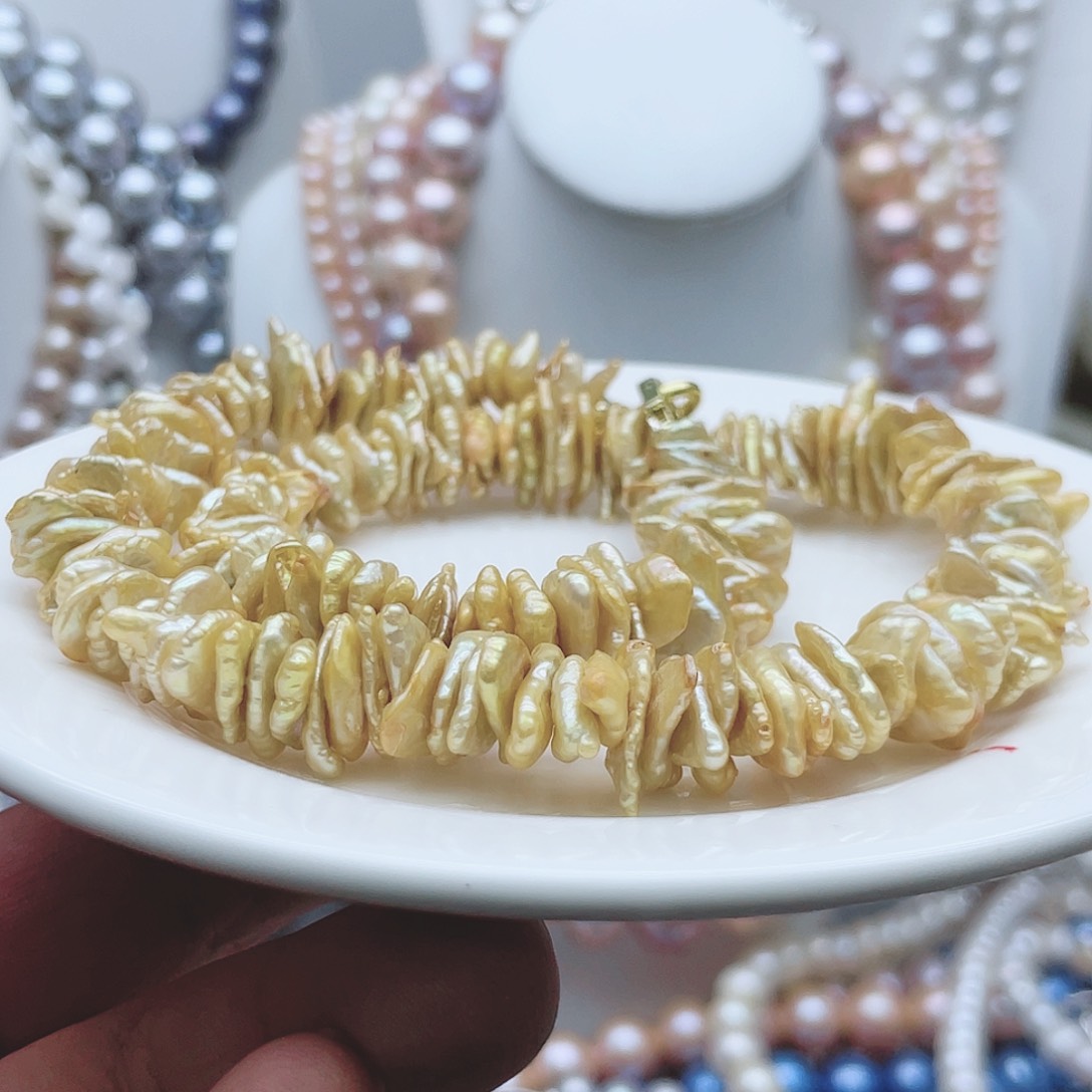 淡水珍珠颈饰钛钢