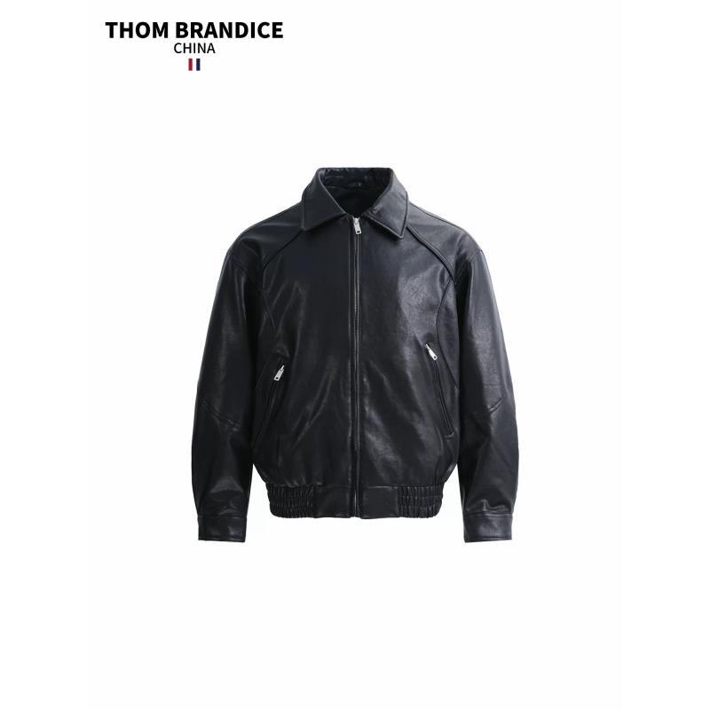 TB【官方正品】汤姆布郎THOMBRAND皮衣90白鸭绒羽绒服立领tb羽绒服