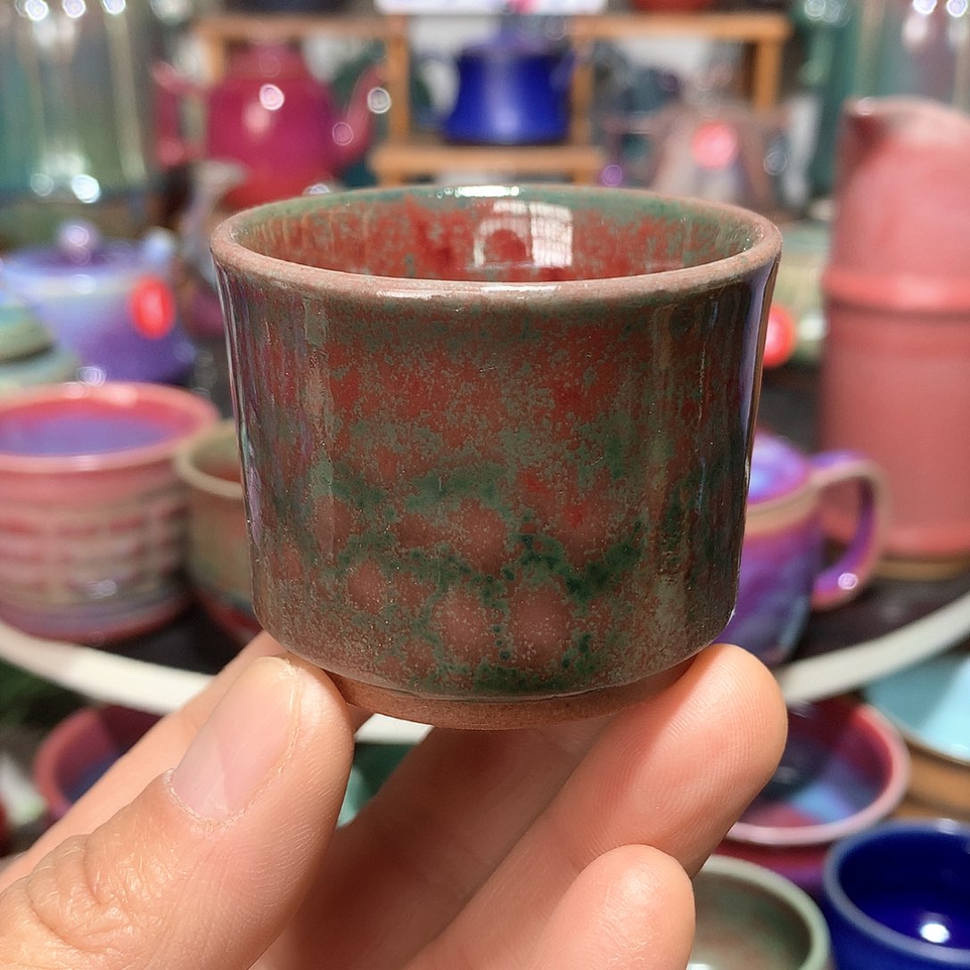 杯纯手工炉钧釉约50毫升