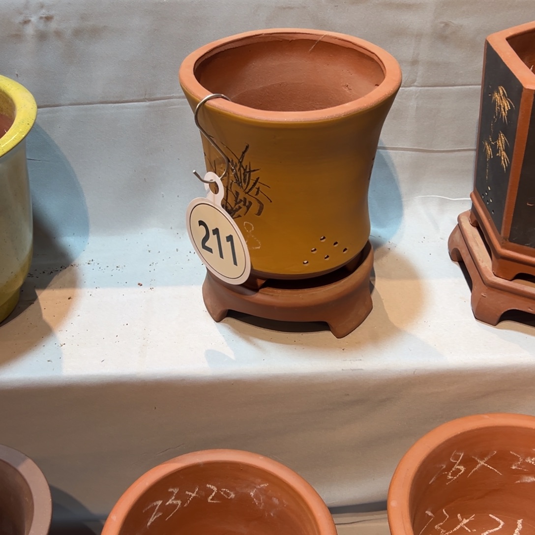 带座束腰圆盆黄色一个