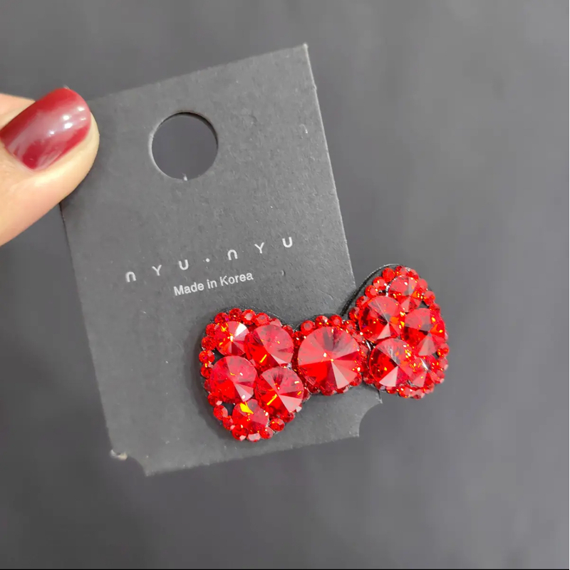 ZB324-1蝴蝶结边夹可爱小发夹发卡bb夹