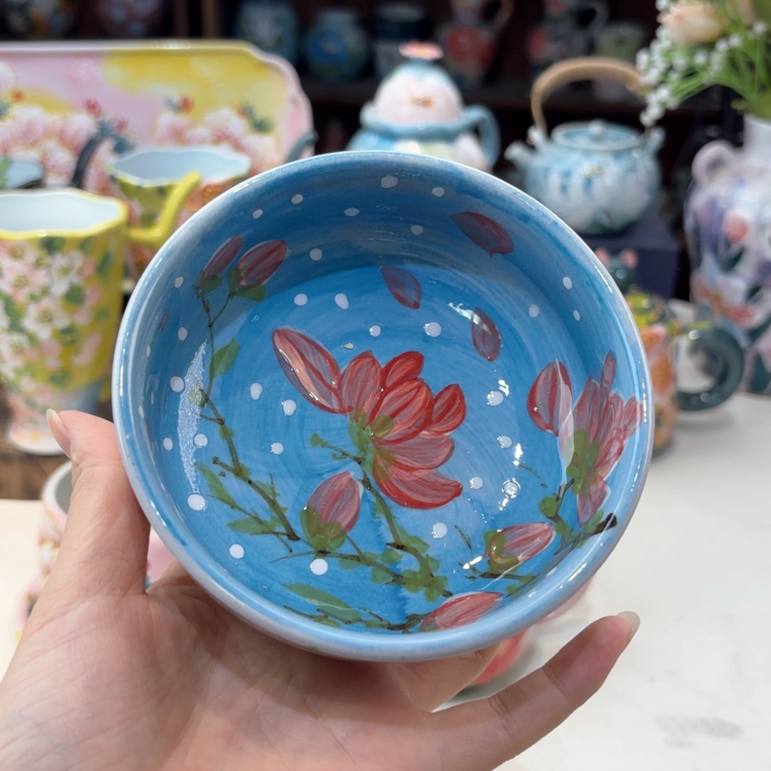 景德镇手绘高温釉下彩陶瓷茶具