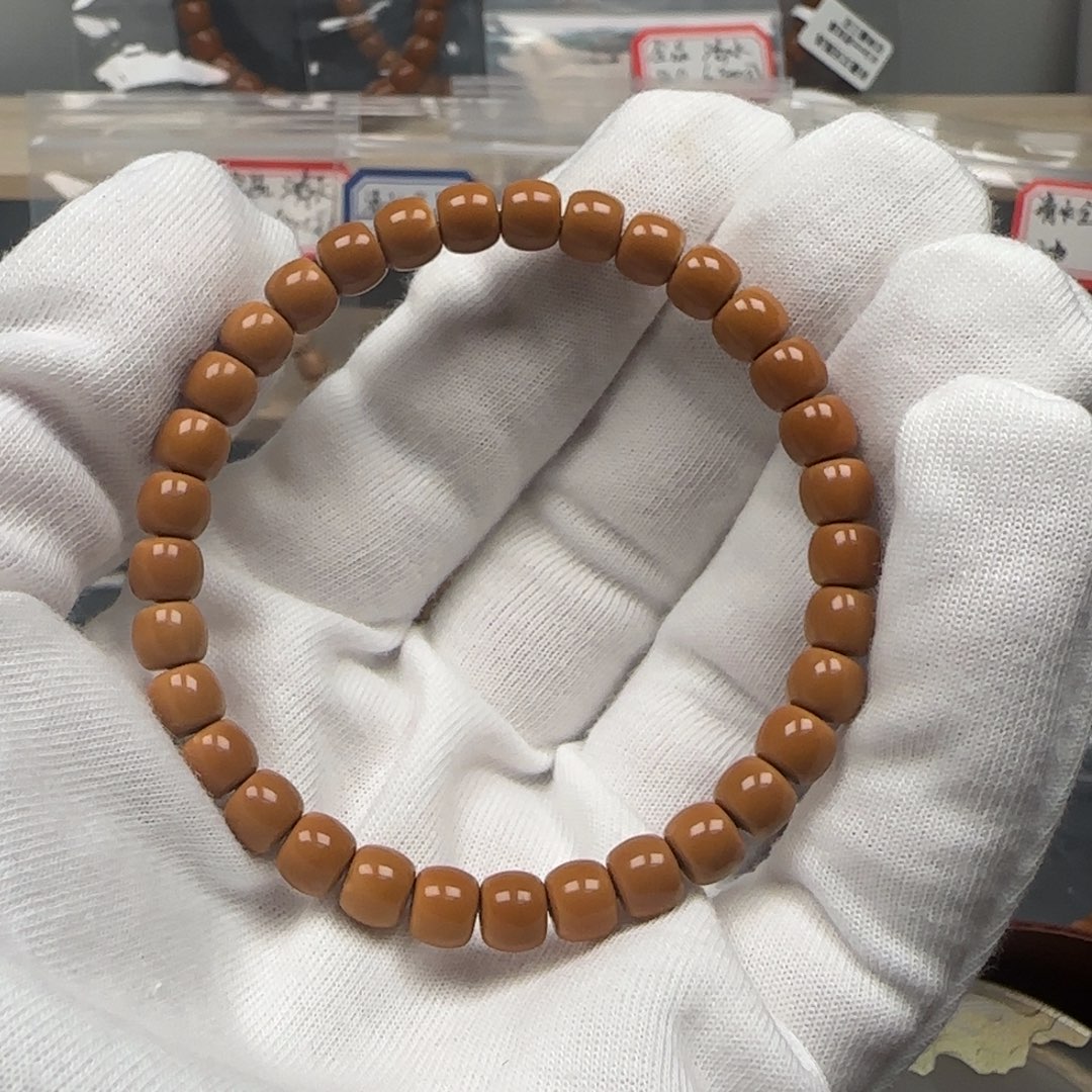 橄榄核吊坠老挝极限弧单圈6.8mm