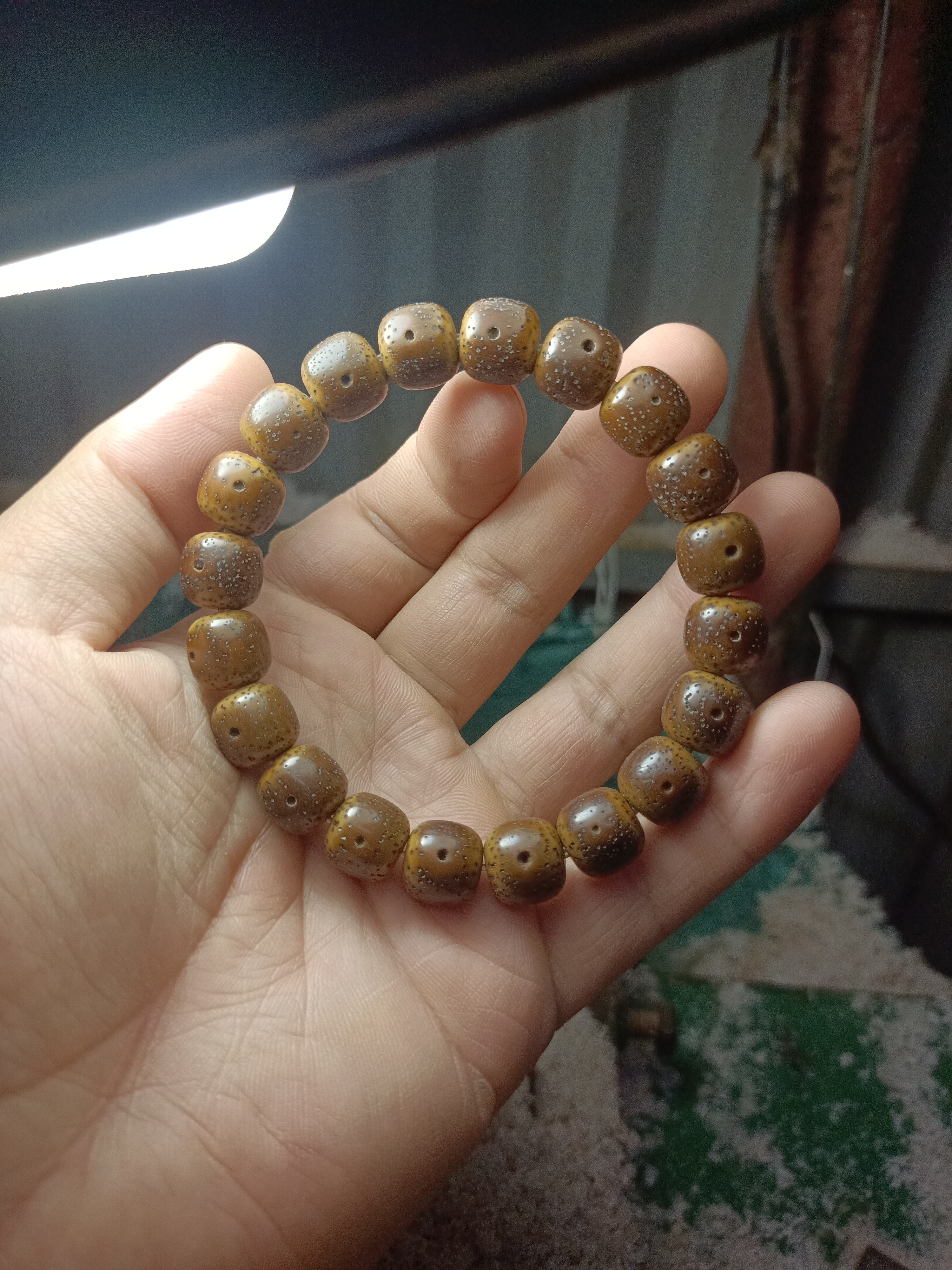 星月菩提原生态暗金古铜11*12