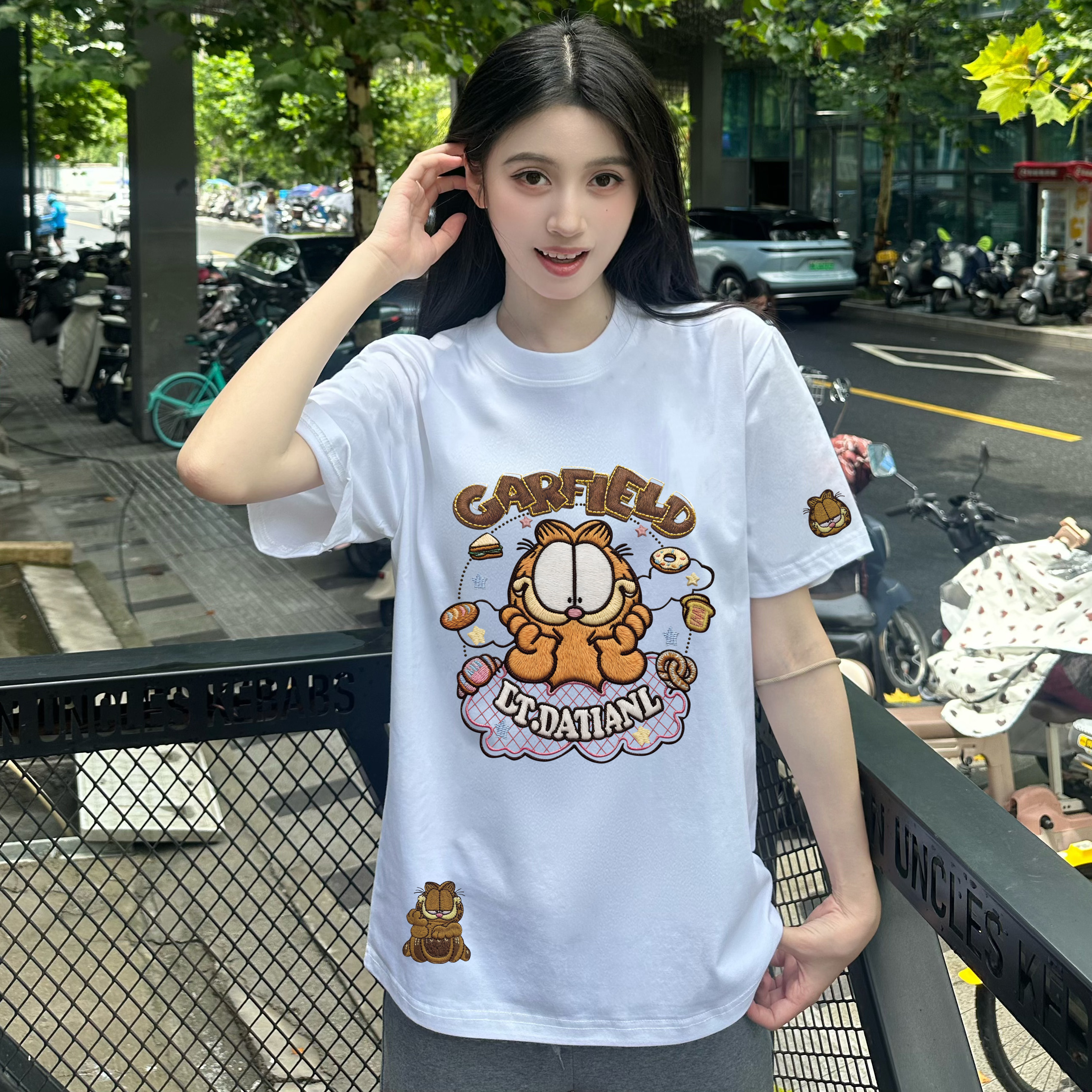 短袖韩系松弛圆领ins高级百搭时尚网红纯棉休闲夏季半袖宽松印花