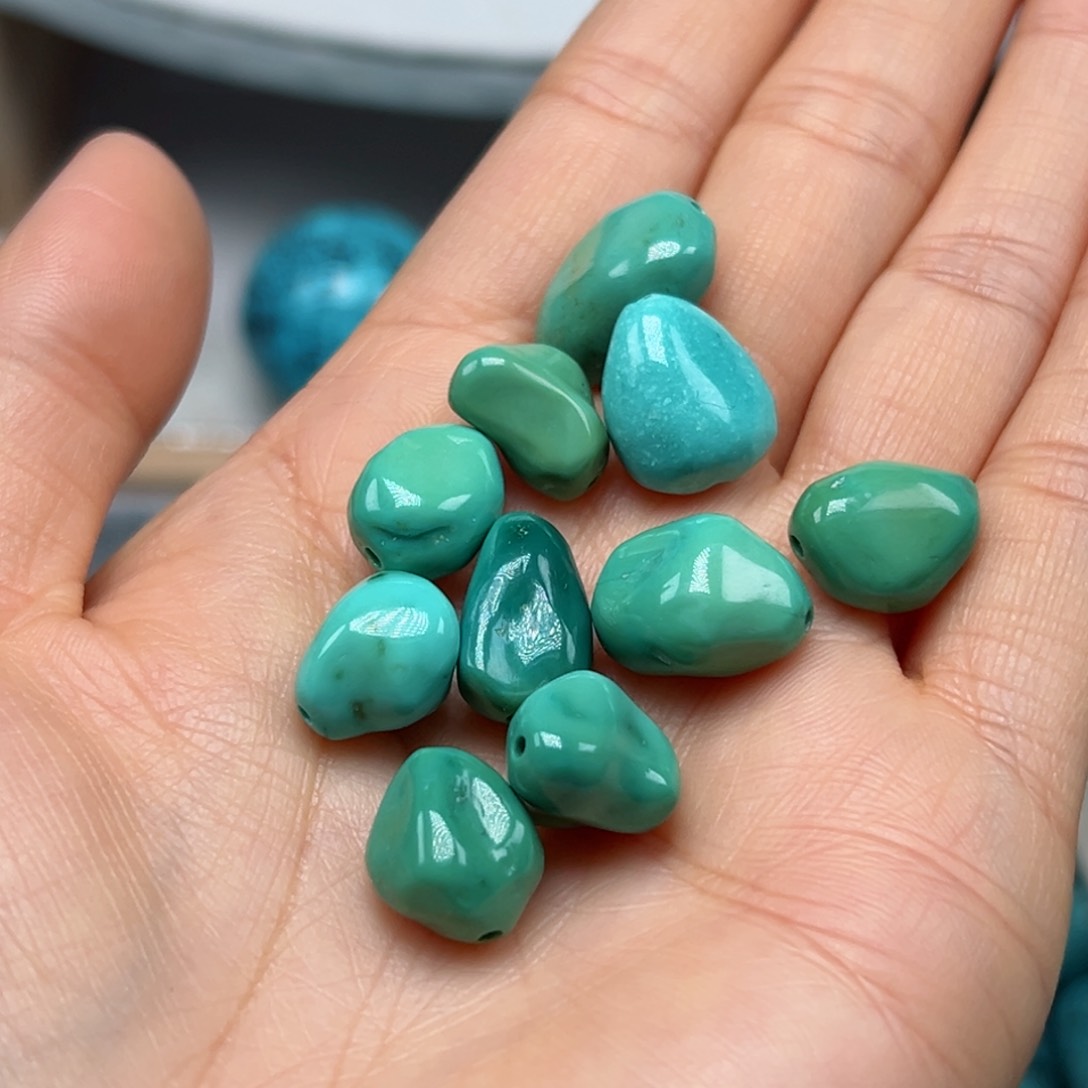 绿松石珠宝奇石未镶嵌熊**量