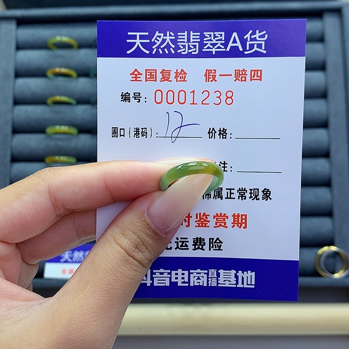 翡翠戒指未镶嵌     1238
