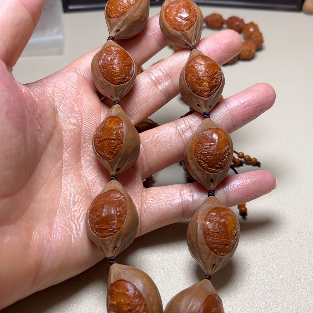 手串橄榄核2.2山水手持