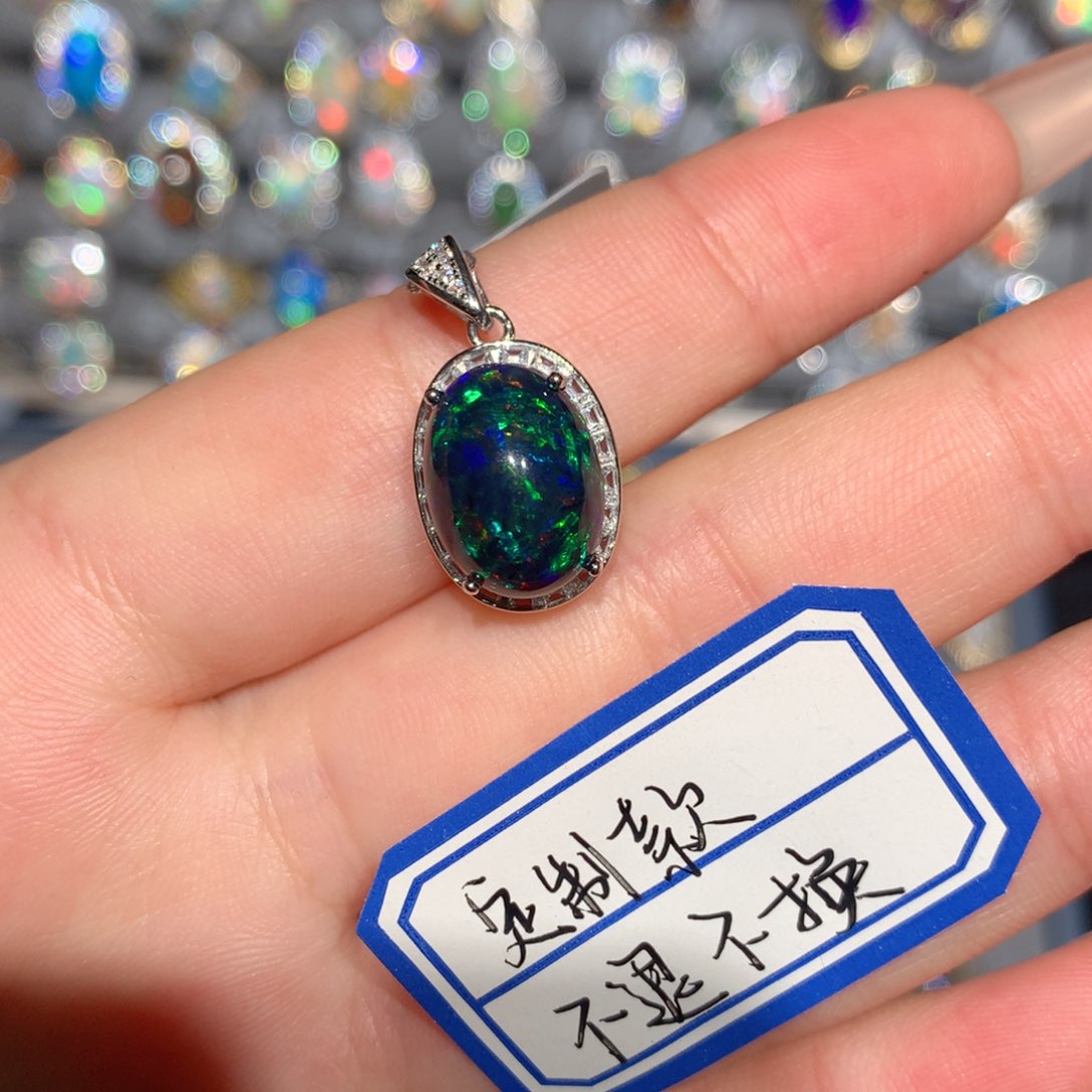 欧泊福利戒指t银S925镶嵌