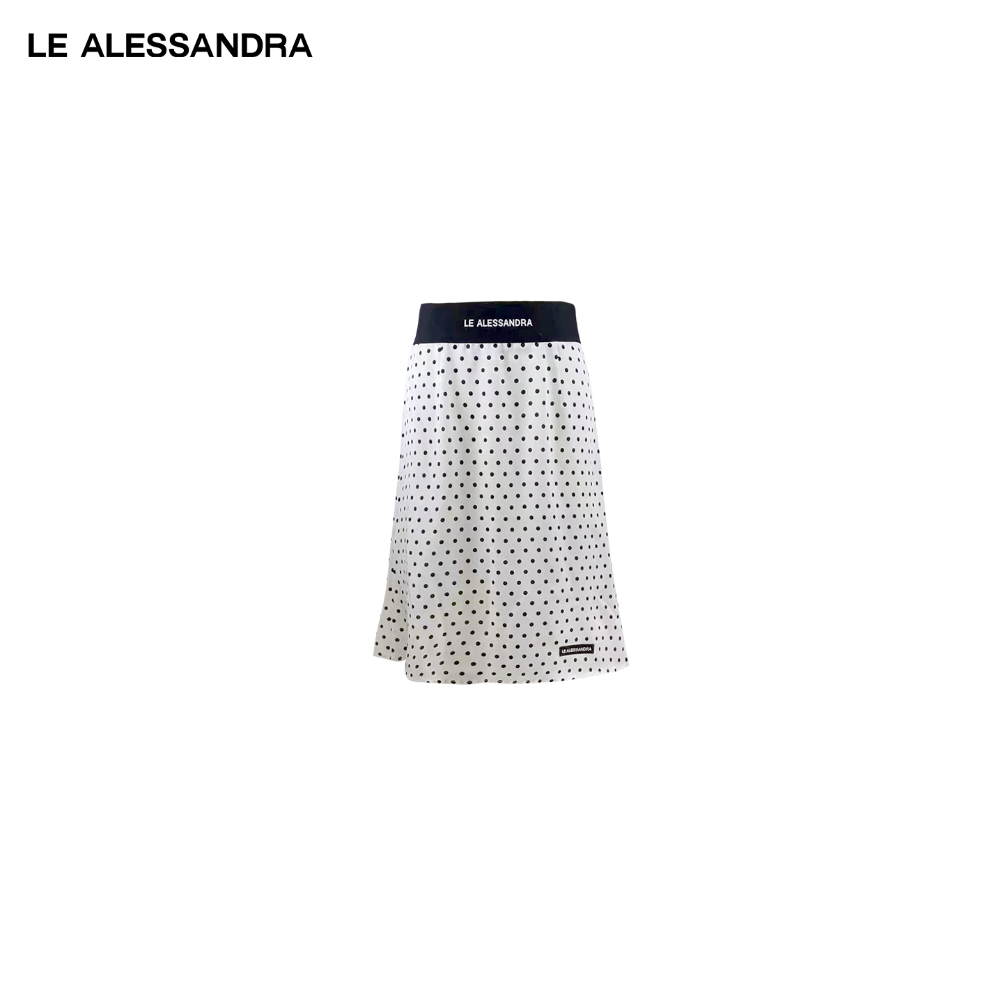 品牌直营 LE ALESSANDRA 海滩系列 波点松紧腰半身中裙