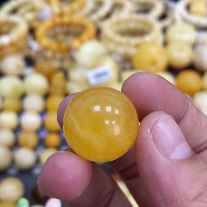 裸石蜜蜡未镶嵌20.7mm焦皮