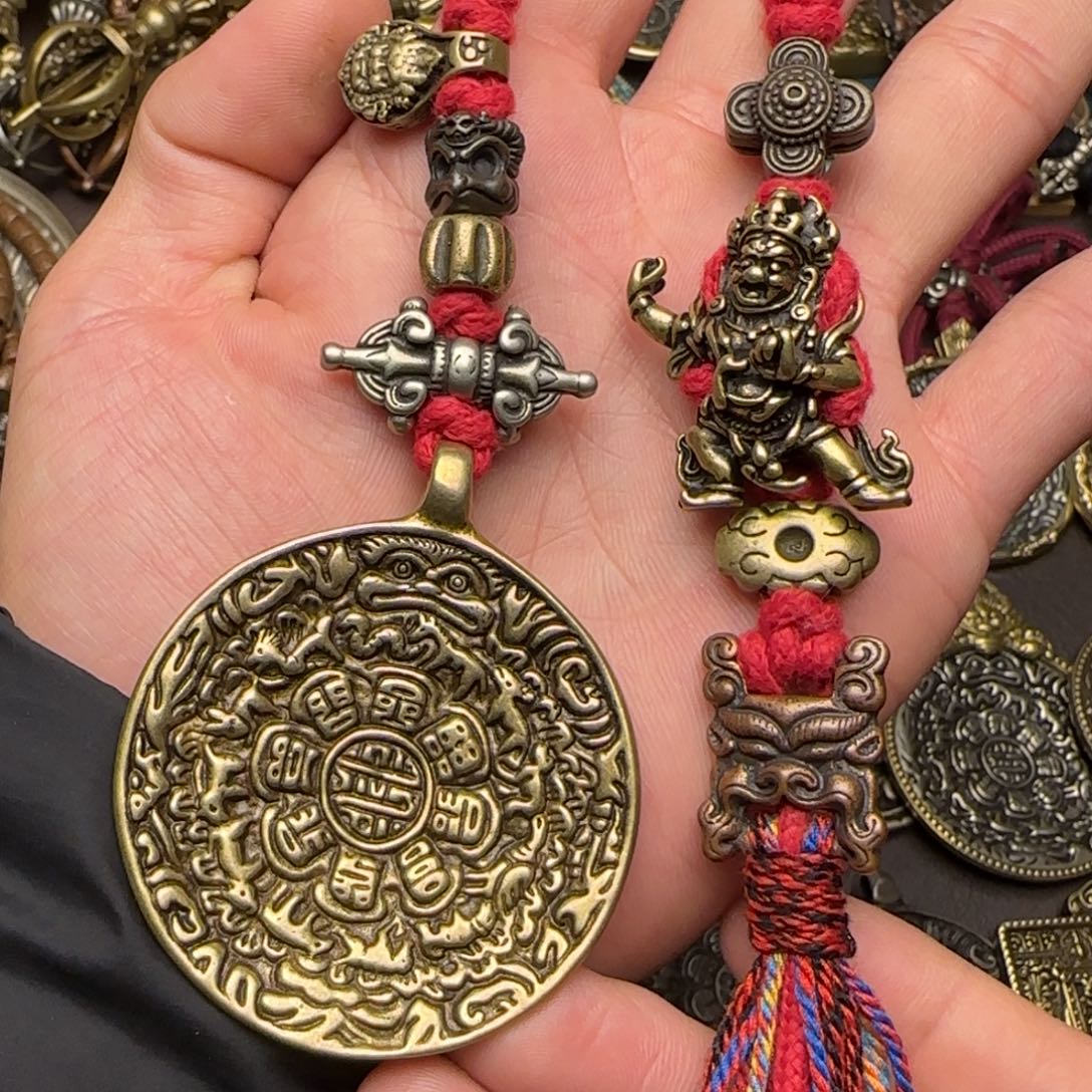 老铜九宫牌吊坠喜欢的来