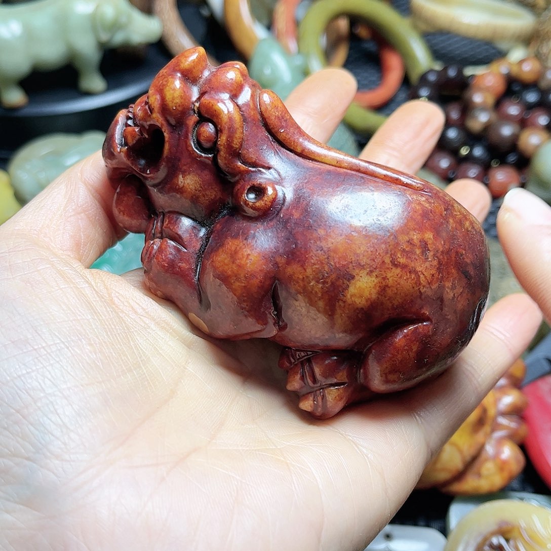 白玉菩提吊坠摆件