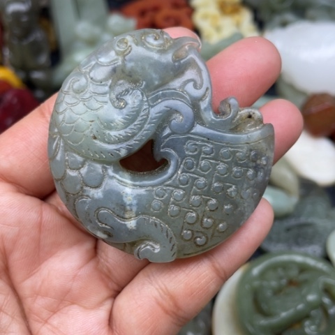 蛇纹石玉颈饰未镶嵌71