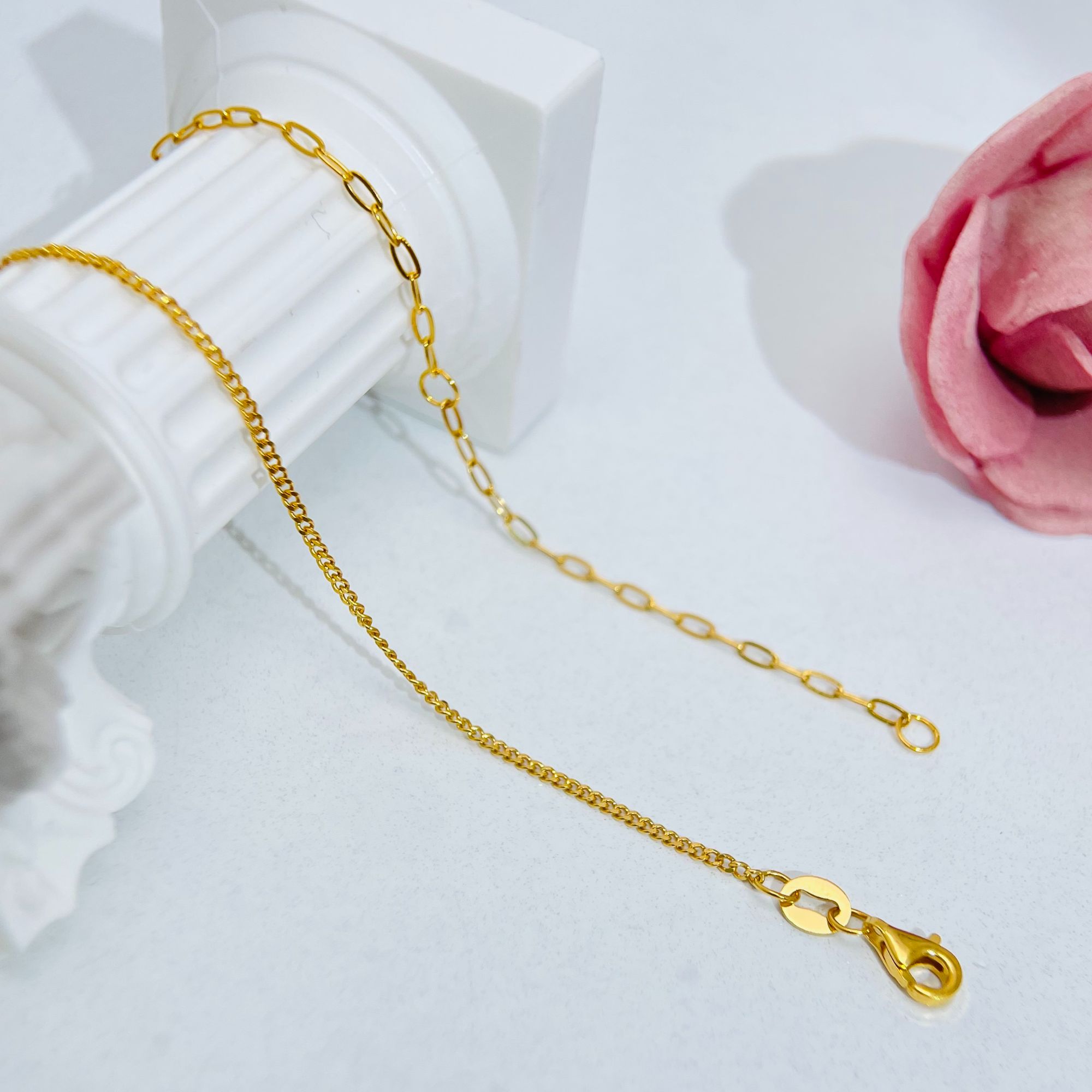 足金999  5G工艺黄金首饰 AB链 素链项链  【1168】