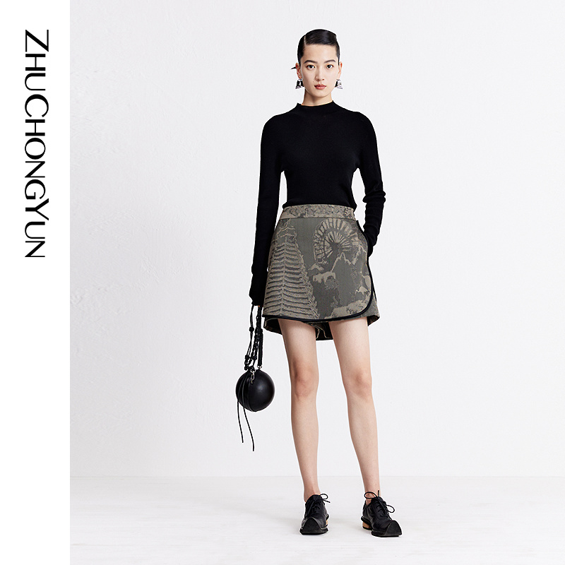 ZHUCHONGYUN秋简约气质打底针织衫C1DE3771M