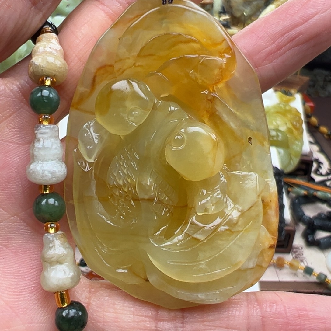 岫玉未镶嵌挂件挂件