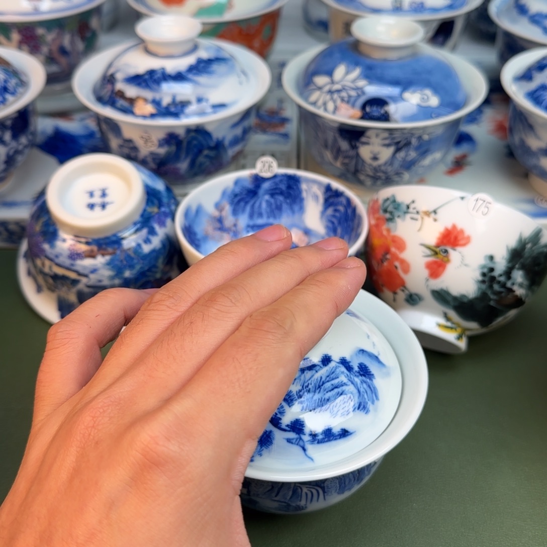 彦祖纯手工手绘茶具