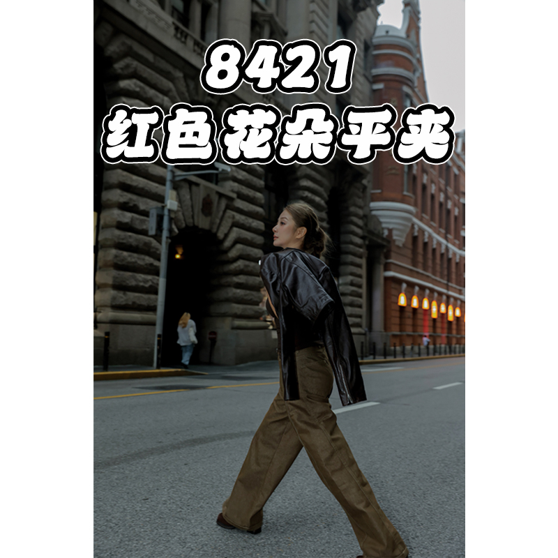 个性百搭红花朵平发夹8421