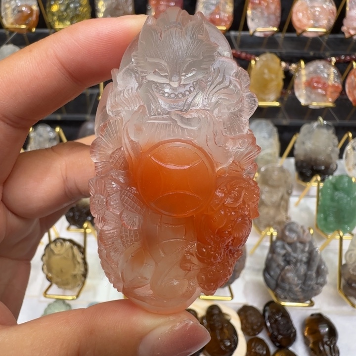 水晶颈饰未镶嵌九尾狐