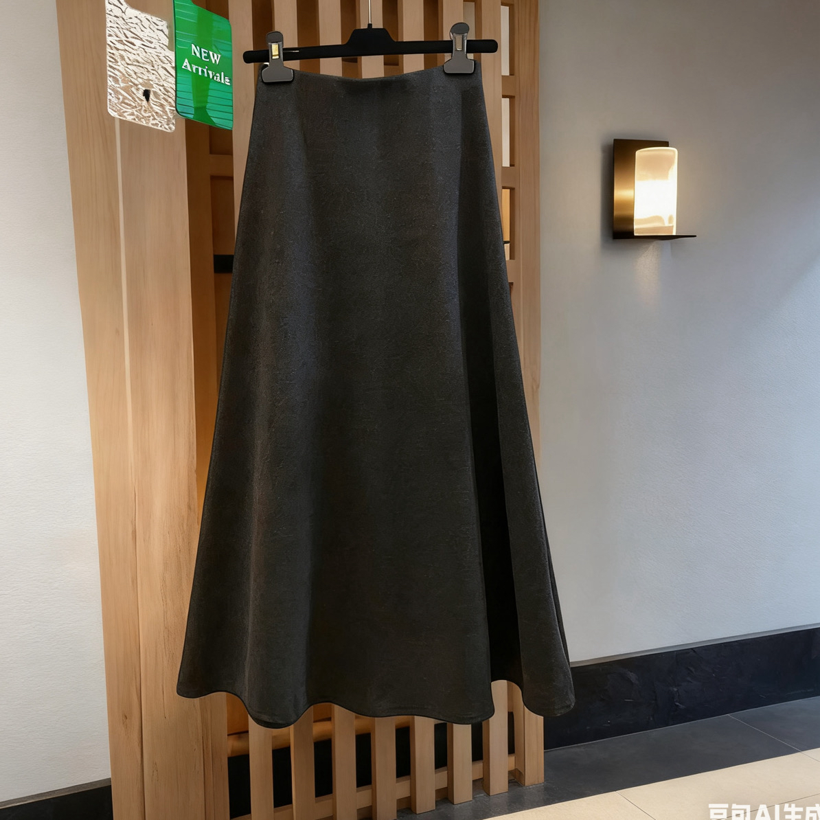 秋冬法式高品质弹力收腰纯色显瘦遮肉加绒加厚垂坠气质半身裙