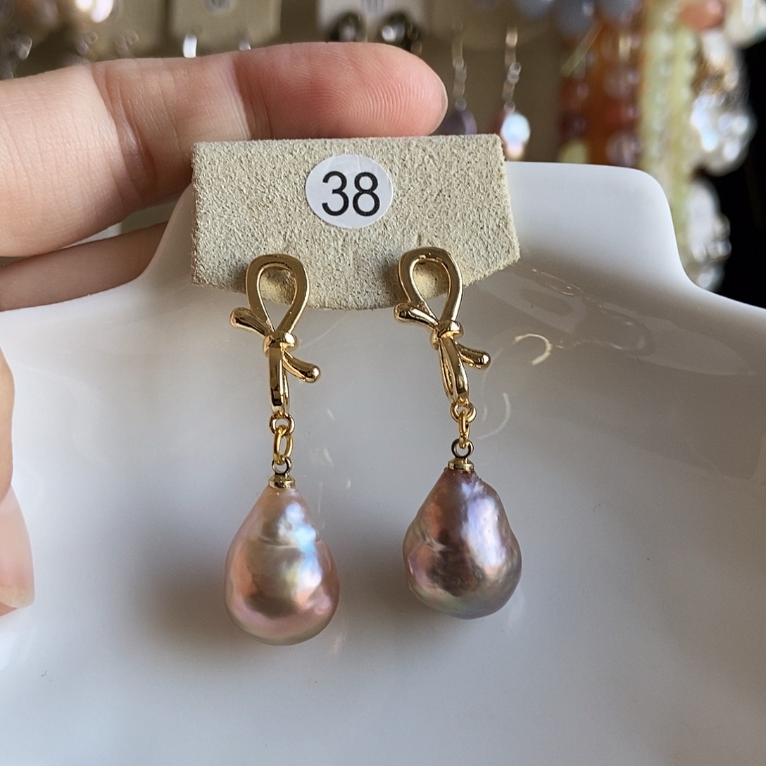 吊坠(不含链)淡水珍珠合金特价耳饰38号