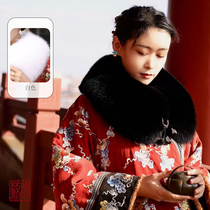 {苏梦}百搭气质款大毛领0501088