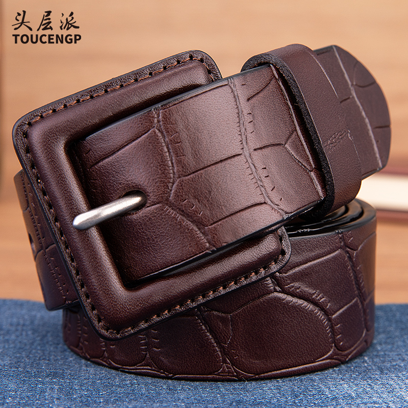 牛皮腰带真牛皮皮带头层牛皮皮带男士休闲百搭真皮商务韩版复古