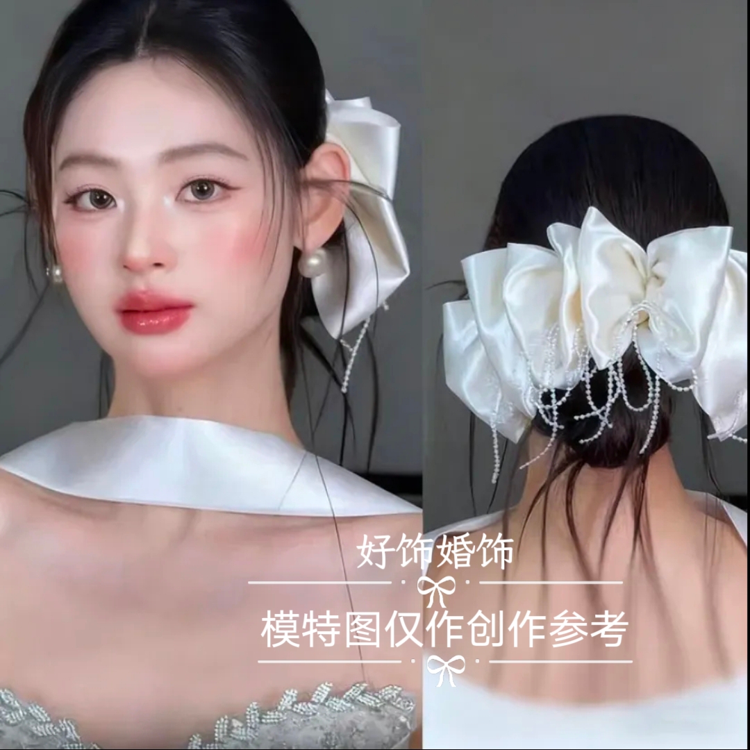 好柿｜605小众新娘蝴蝶发夹休闲森系法式复古风女千金超仙