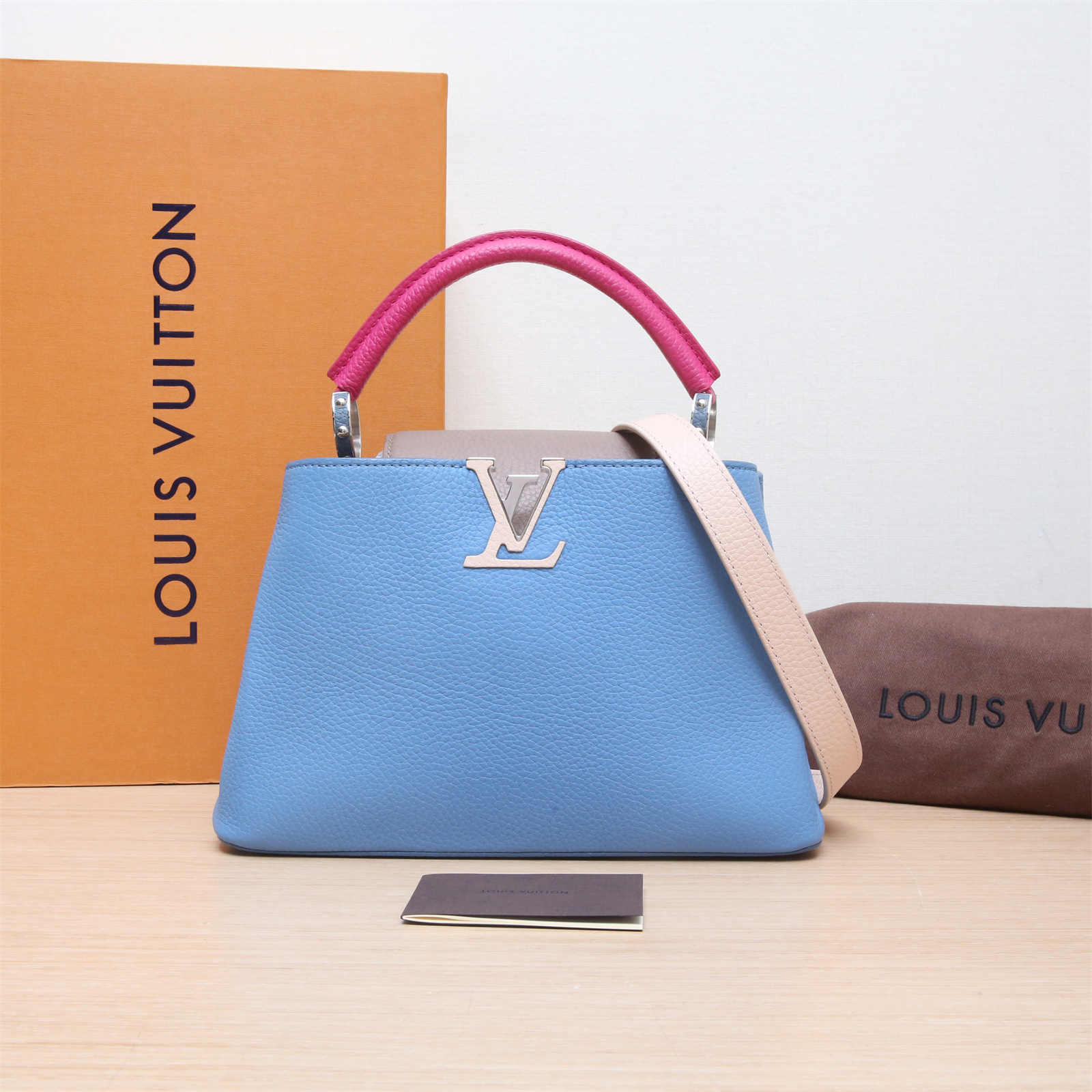 99新 LouisVuitton/路易威登 单肩包 27拼色皮革C2016 P234039414