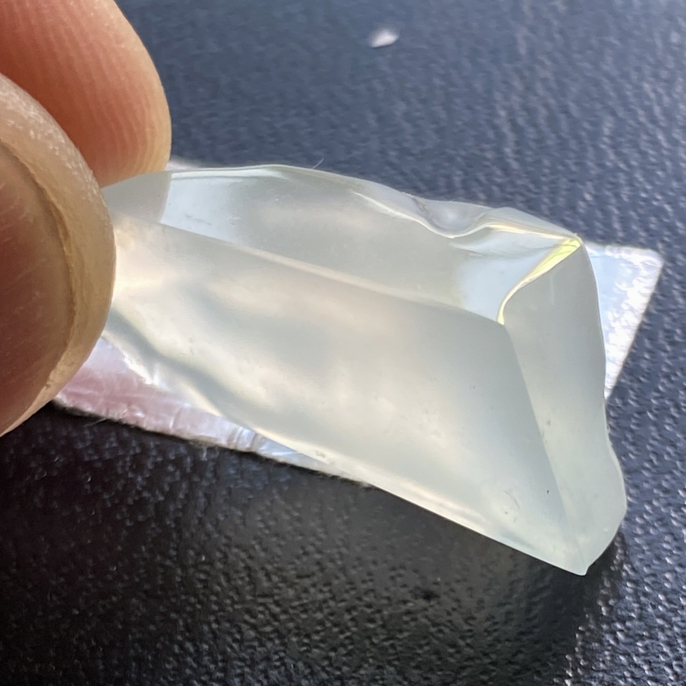 高冰玻璃底光面随形吊坠精品珠宝镶嵌级25-12-9.5mm