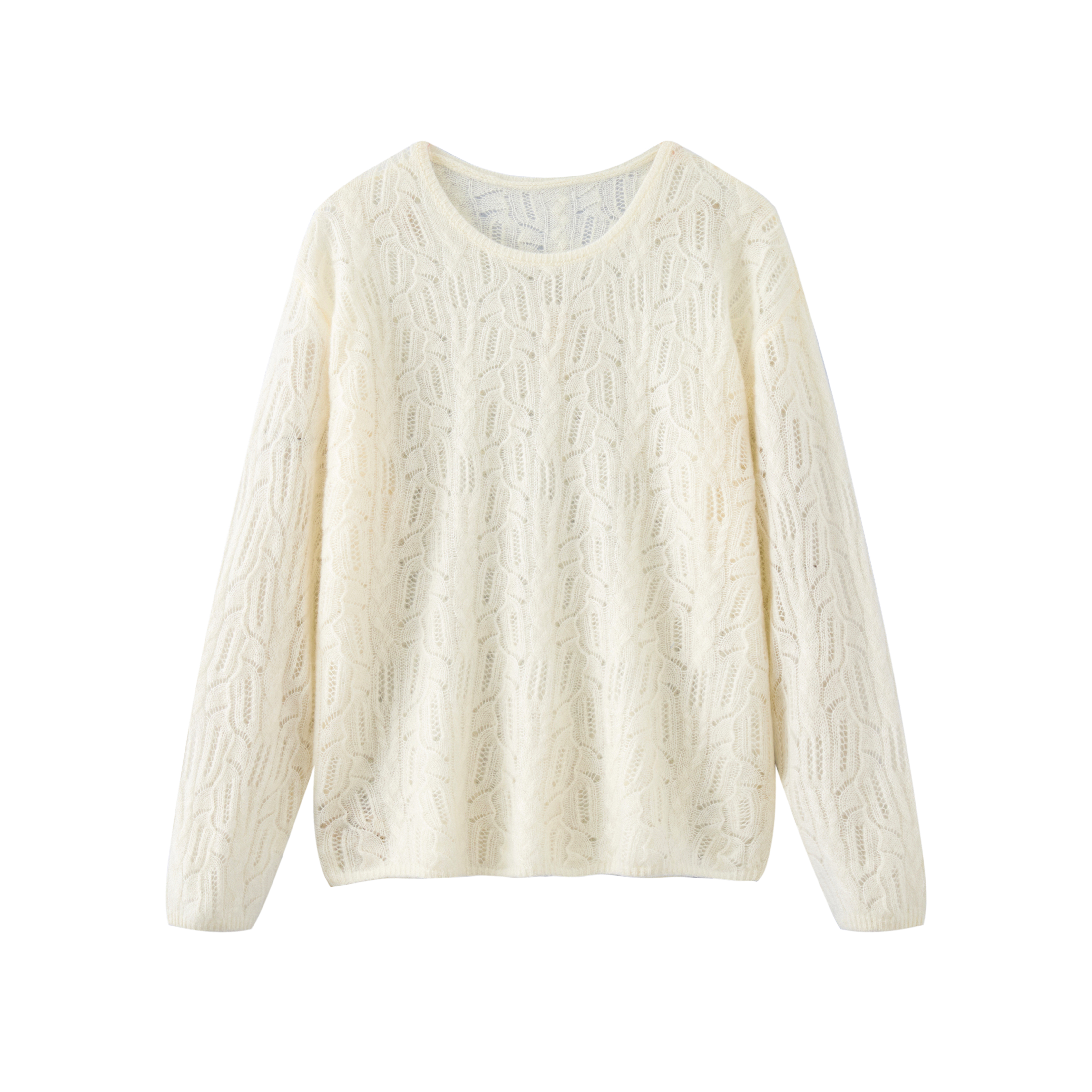 【冬季臻选】100%羊绒设计师款圆领纯色针织衫