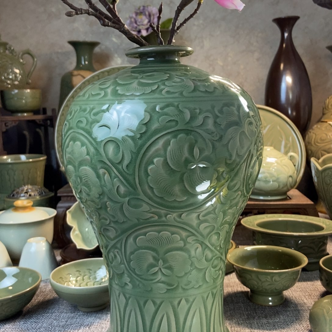 耀州窑全手工梅瓶