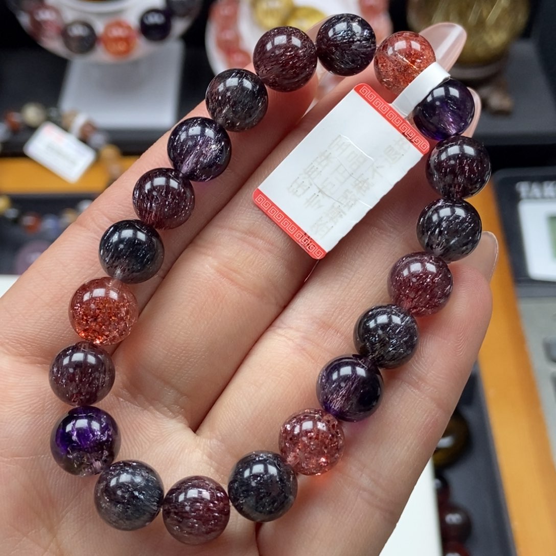 水晶超七手串未镶嵌9.8mm