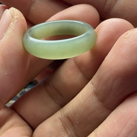 和田玉戒指未镶嵌直径20