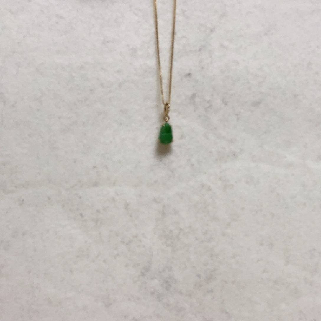 翡翠颈饰18K金镶嵌喜****）简单