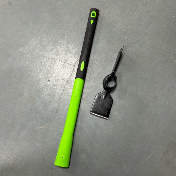 直播间绿色镐斧有瑕疵不影响正常使用