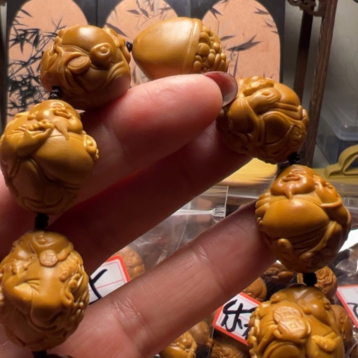 手串/手链橄榄核大*猫瑞兽财神