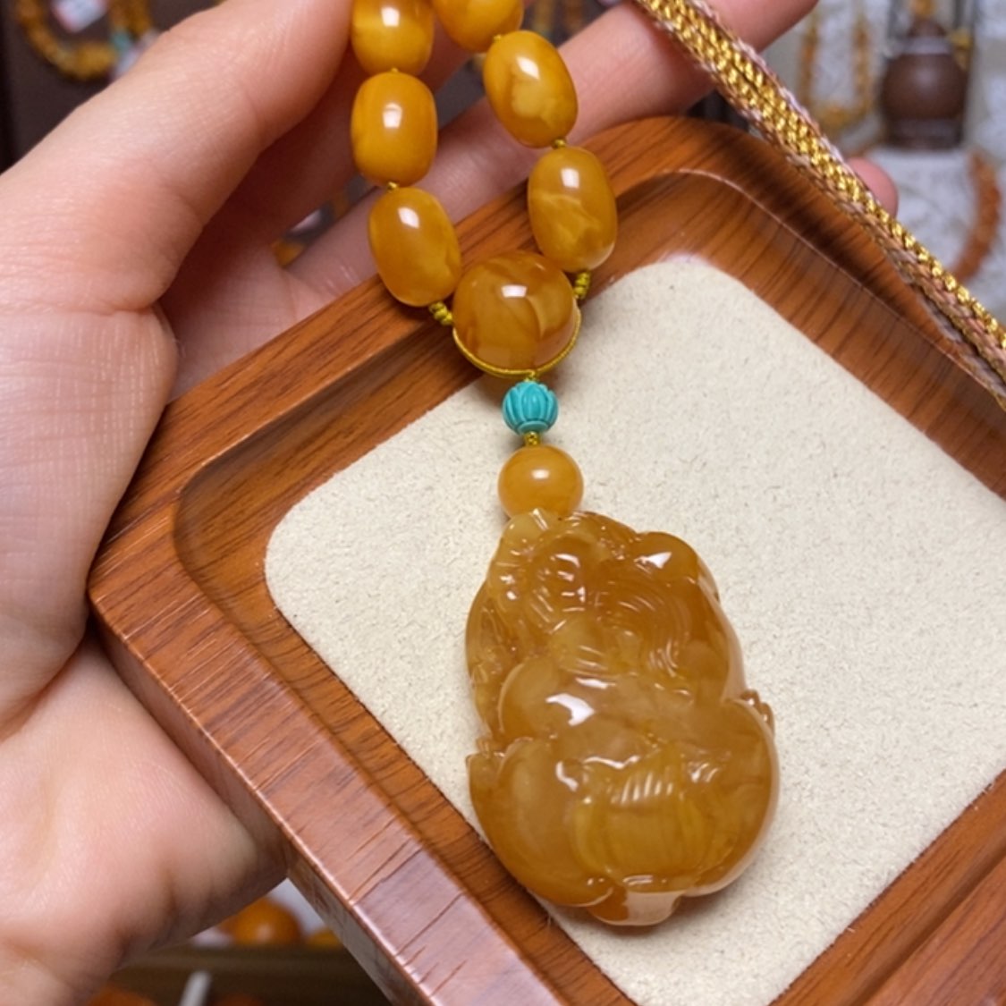 【闪购商品】蜜蜡颈饰未镶嵌项链